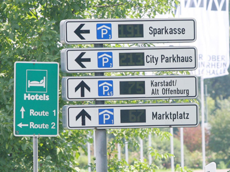 Parkleitsystem in Offenburg