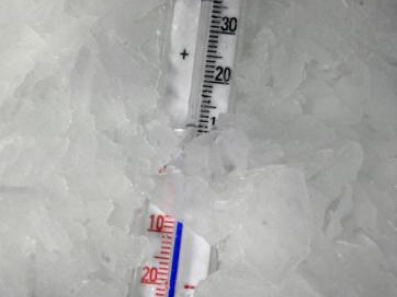 Thermometer im Winter