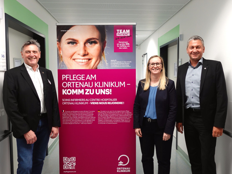 Freuen sich über den Start des International Center am Ortenau Klinikum: (v.l.) Markus Bossong, Kathleen Messer und Christian Keller.
