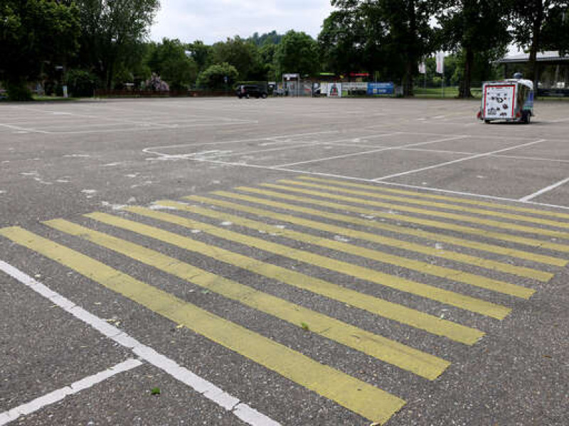 Der Parkplatz beim Renchtalstadion, der vor allem bei SVO-Spielen und Großveranstaltungen gut genutzt wird, wird ganzjährig zum Verkehrsübungsplatz.
