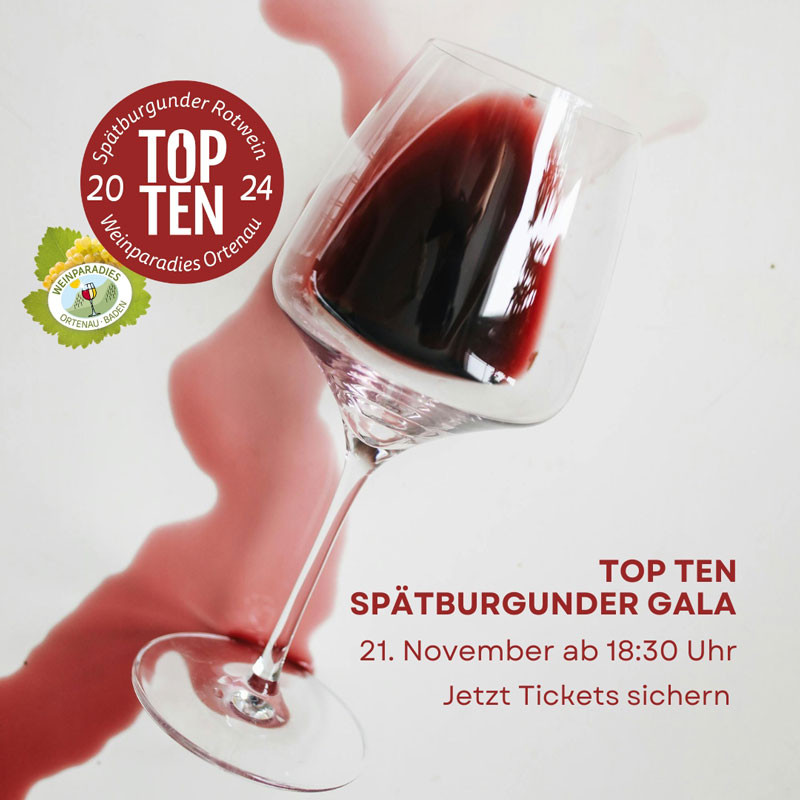 Event TOP TEN Spätburgunder GALA Weinparadies Ortenau