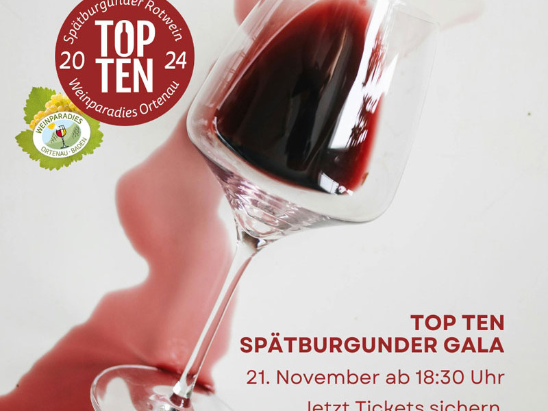 Event TOP TEN Spätburgunder GALA Weinparadies Ortenau